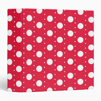 Red Polka Dot Pattern Binder