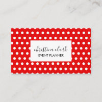 Red Polka Dot Pattern Fun Custom Personalized