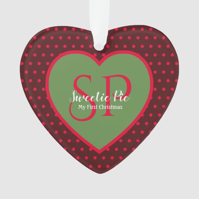 Red Polka Dot Premier Noël Coeur de Noël (devant)