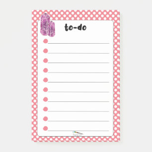 Red Polka Dot Red Wine Diamonds TO-DO's Post-it Notes