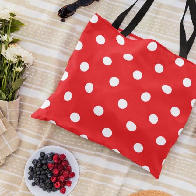 Red Polka Dot Tote Bag (Creator Uploaded)