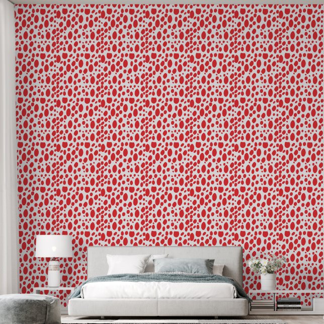 Red Polka Dot Wallpaper (Bedroom)