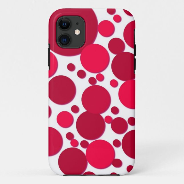 red polka dots Case-Mate iPhone case (Back)