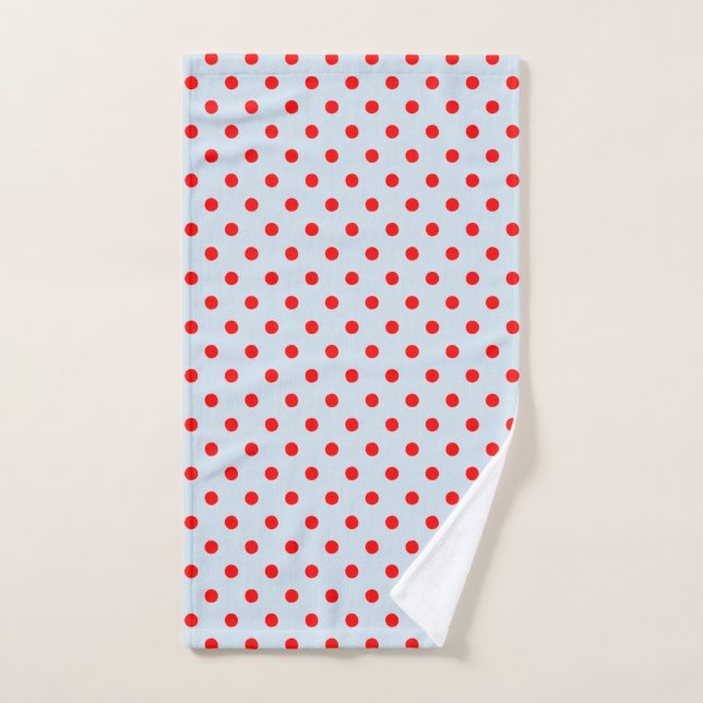 Red Polka Dots Hand Towel (Hand Towel)