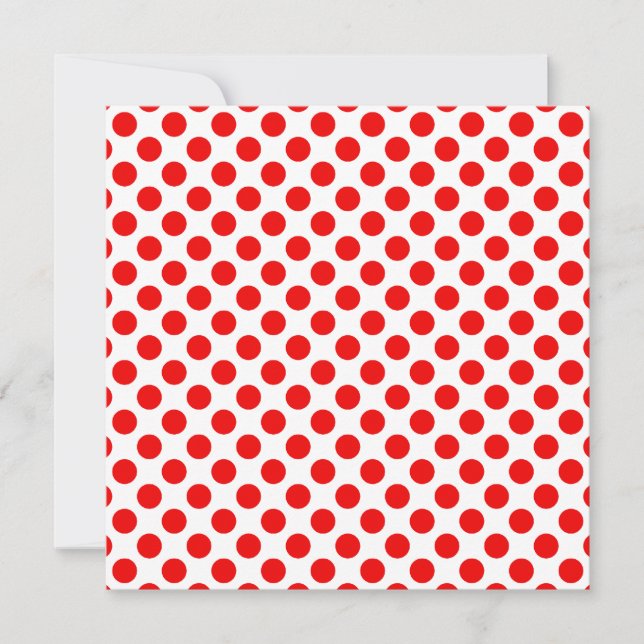 Red Polka Dots Invitation (Front)