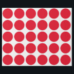 Red Polka Dots Large Geometric Pattern White Wrapping Paper<br><div class="desc">Designed with red patterns in solid white background. You may change to any background colour as you wish. Great for birthdays,  holidays or any celebrations or events!</div>