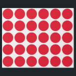 Red Polka Dots Large Geometric Pattern White Wrapping Paper<br><div class="desc">Designed with red patterns in solid white background. You may change to any background colour as you wish. Great for birthdays,  holidays or any celebrations or events!</div>