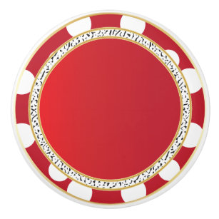 Red Polka Dots Leopard Pattern Ceramic Knob
