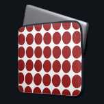 Red Polka Dots on White Laptop Sleeve<br><div class="desc">Red polka dots on a white background. The geometric pattern was designed from scratch. Technically, the background is not white, it's transparent. To change it, click the "Customize it!" button, then select a “Printed Background Colour” in the sidebar. When you're done, click "Add to Cart" to purchase your customized design....</div>