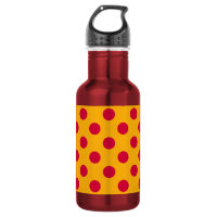 Red polka dots on yellow