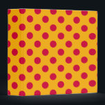 Red polka dots on yellow binder<br><div class="desc">Red polka dots on yellow</div>
