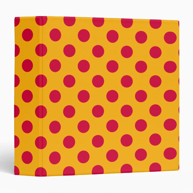 Red polka dots on yellow binder (Front/Spine)