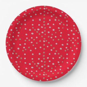Red Polka Dots Paper Plate