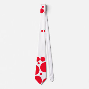 Red Polka Dots Pattern Art Design Tie