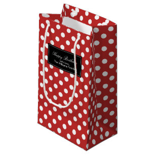 Red Polka Dots Pattern Small Gift Bag