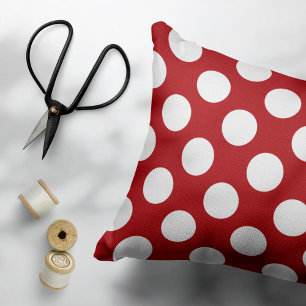 Red Polka Dots, Polka Dot Pattern, Dots, Dotted Accent Pillow