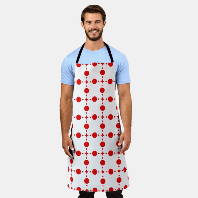 Red Polka Dots, Polka Dot Pattern, Dots, Dotted Apron (Worn)