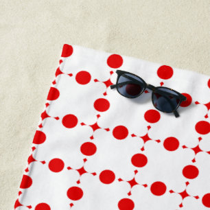 Red Polka Dots, Polka Dot Pattern, Dots, Dotted Beach Towel