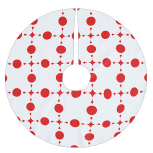 Red Polka Dots, Polka Dot Pattern, Dots, Dotted Brushed Polyester Tree Skirt