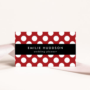 Red Polka Dots, Polka Dot Pattern, Dots, Dotted Business Card