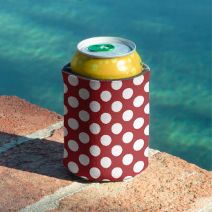 Red Polka Dots, Polka Dot Pattern, Dots, Dotted Can Cooler