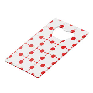 Red Polka Dots, Polka Dot Pattern, Dots, Dotted Credit Card Bottle Opener