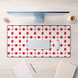 Red Polka Dots, Polka Dot Pattern, Dots, Dotted Desk Mat