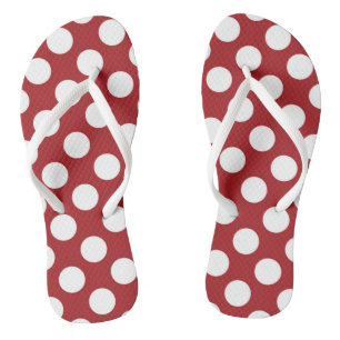 Red Polka Dots, Polka Dot Pattern, Dots, Dotted Flip Flops