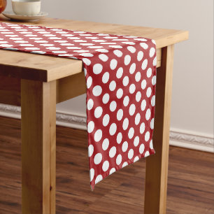 Red Polka Dots, Polka Dot Pattern, Dots, Dotted Medium Table Runner