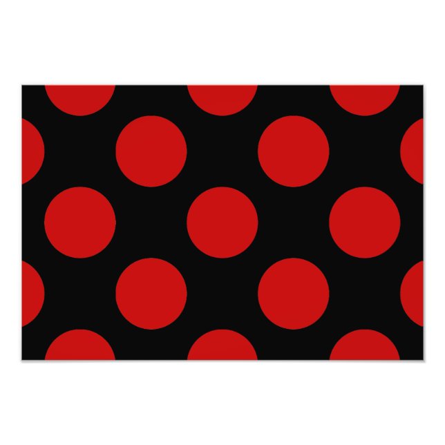 Red Polka Dots, Polka Dot Pattern, Dots, Dotted Photo Print (Front)