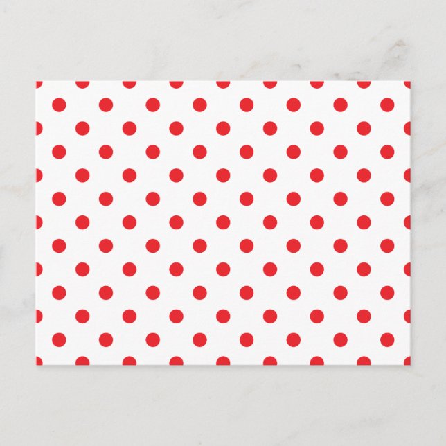 Red Polka Dots Postcard (Front)