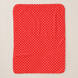 Red Polka Dots Sherpa Blanket
