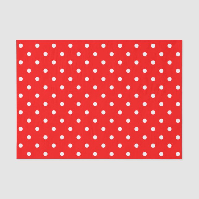 Red Polka Dots Tissue Paper (Front)