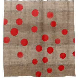 RED POLKA DOTS WATERCOLOR ART