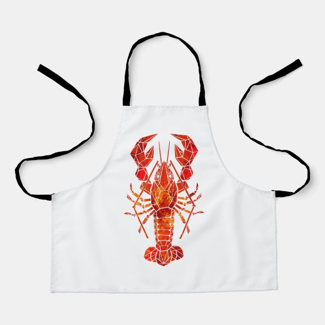 Red polygonal lobster apron (Front)