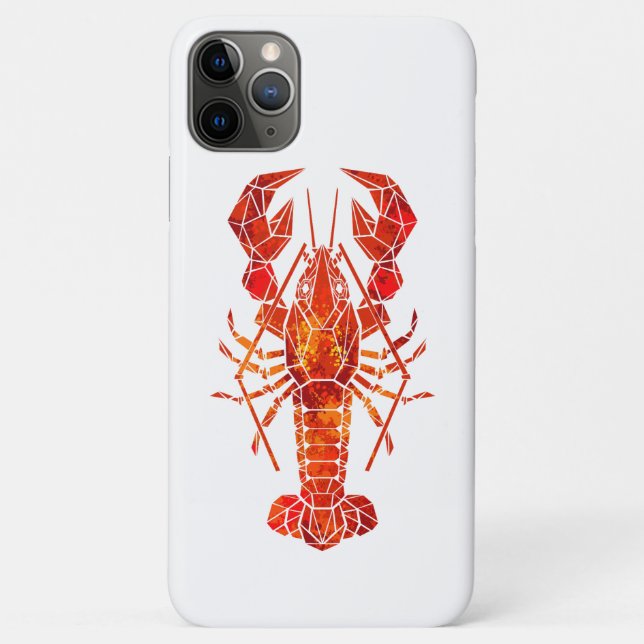 Red polygonal lobster Case-Mate iPhone case (Back)