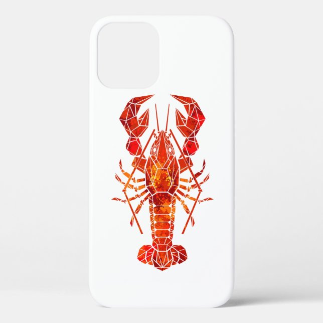 Red polygonal lobster Case-Mate iPhone case (Back)