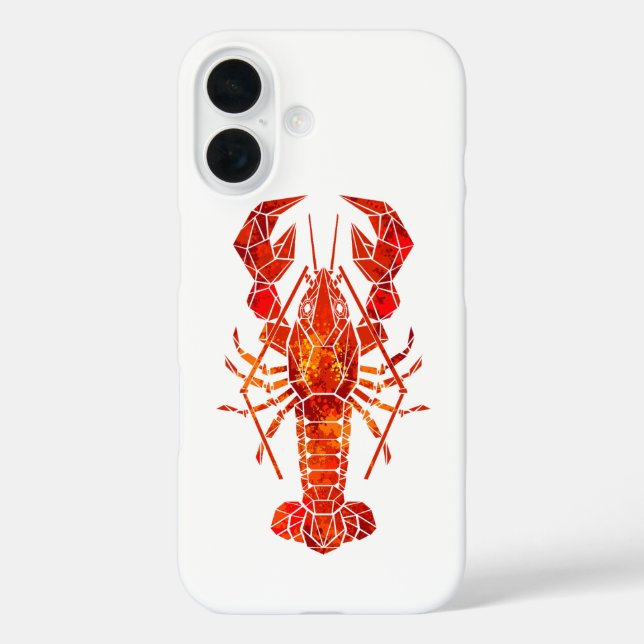 Red polygonal lobster Case-Mate iPhone case (Back)