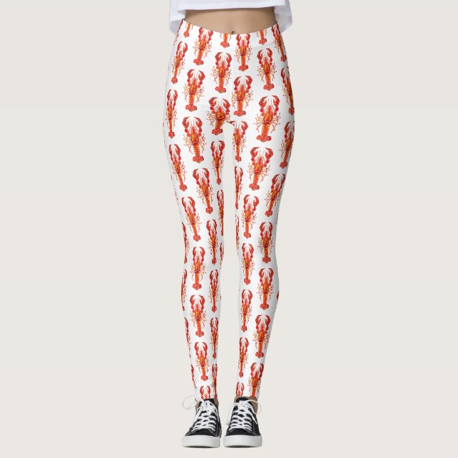 Red polygonal lobster leggings (Front)