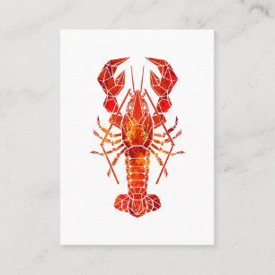 Red polygonal lobster place card