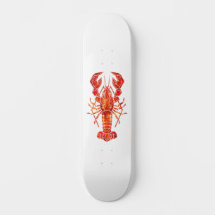 Red polygonal lobster skateboard