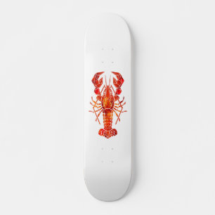 Red polygonal lobster skateboard