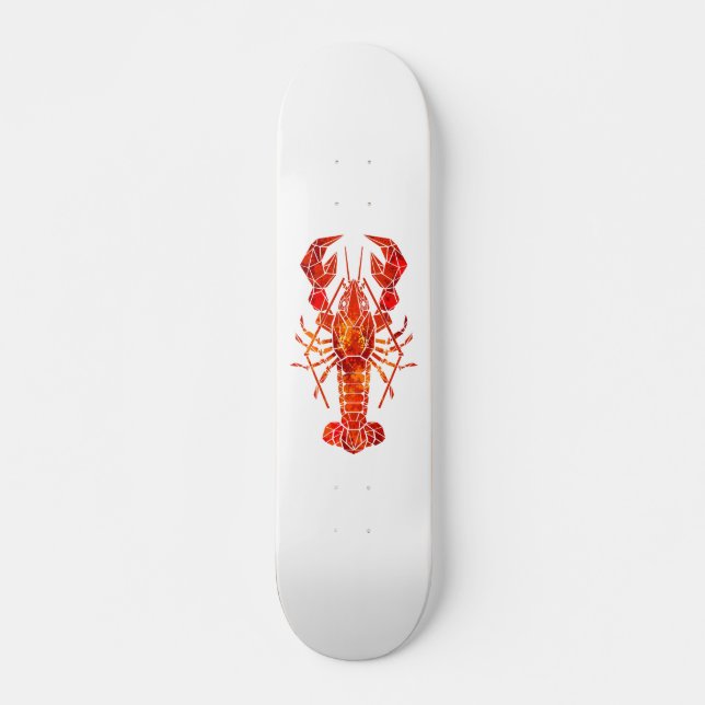 Red polygonal lobster skateboard (Front)