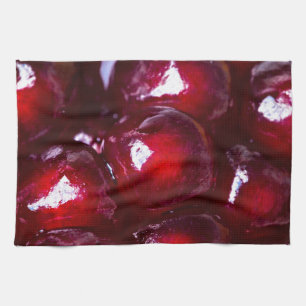 Red Pomegranate Seeds Kitchen Towel