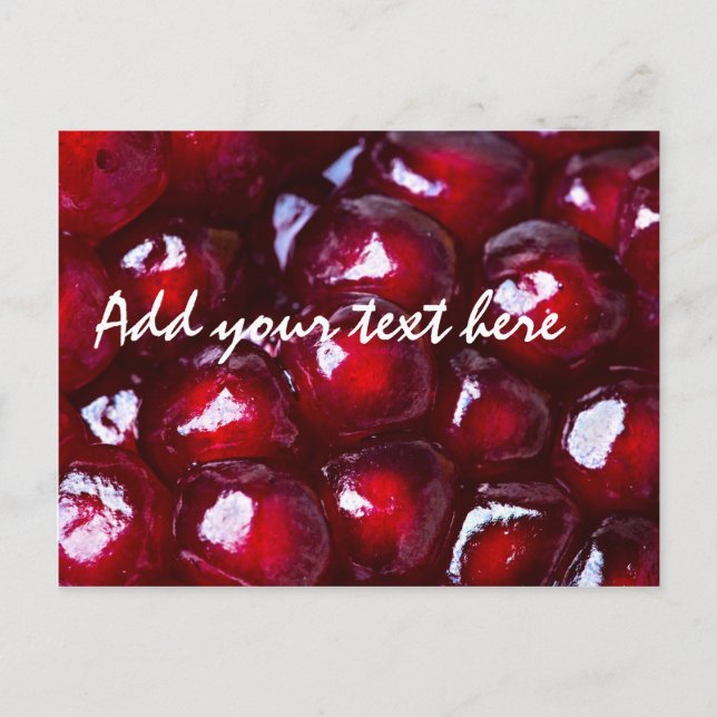 Red Pomegranate Seeds Postcard (Front)