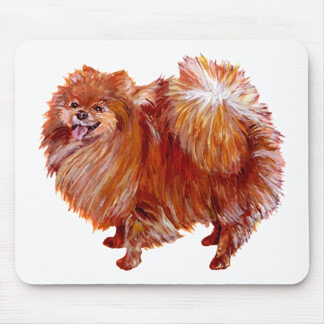 Red Pomeranian Mouse Pad (Front)