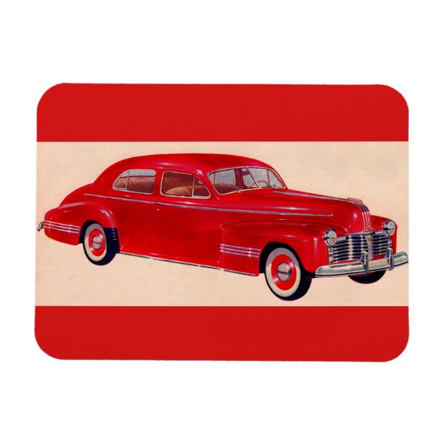red Pontiac Torpedo Magnet (Horizontal)