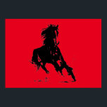 Red Pop Art Horse Poster<br><div class="desc">Horse Artwork - Modern Digital Animal Art - Running Horse Freedom Pop Art</div>
