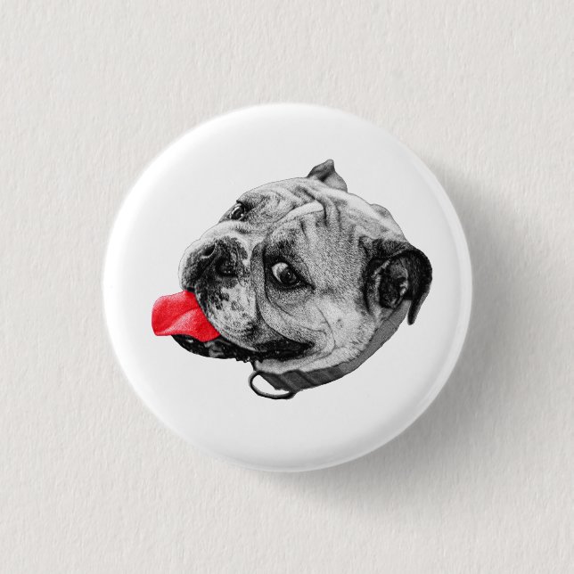 Red Pop Badge 1 Inch Round Button (Front)