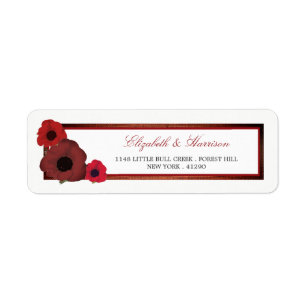 Red Poppies and Burlap Wedding